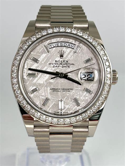 rolex day-date meteorite price